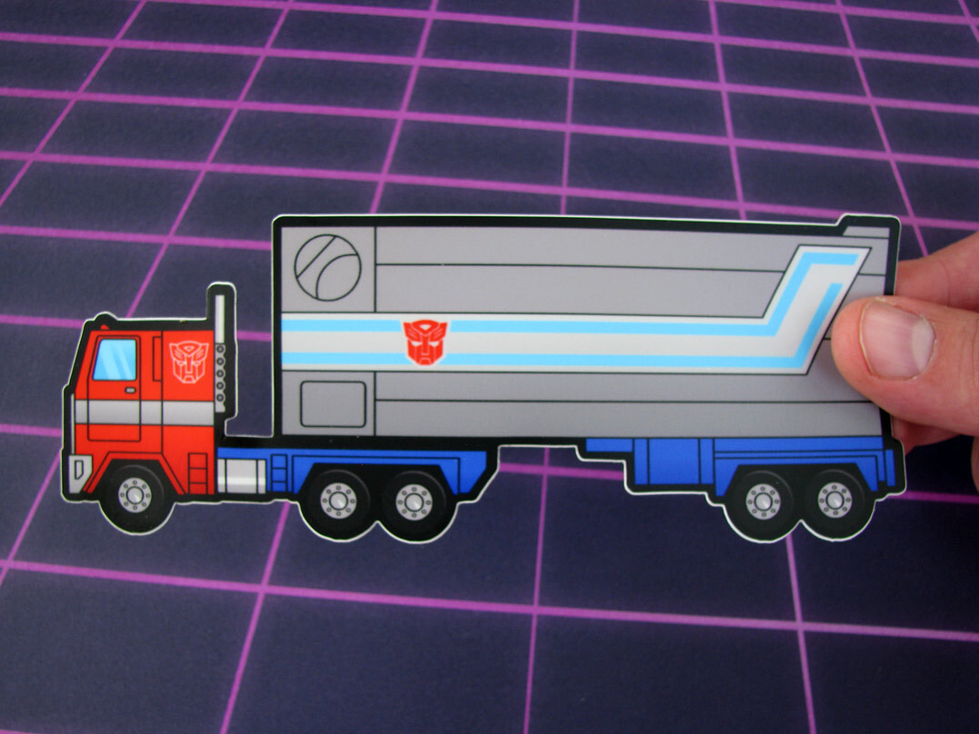 G1 OP Truck Sticker Transformers 6.5" Die Cut Decal G1 Autobot Robot