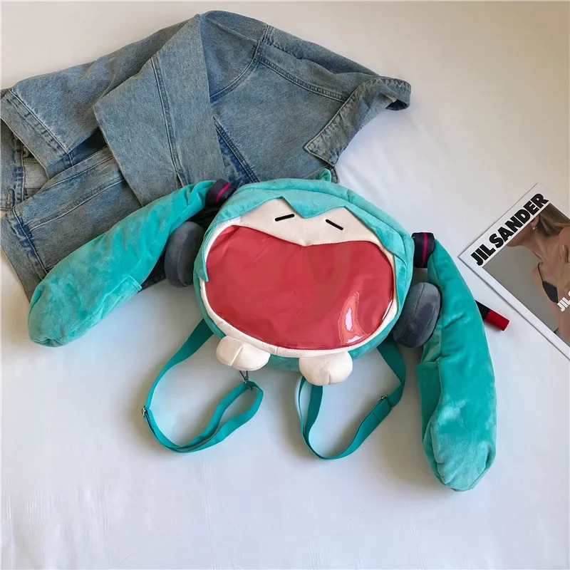 Anime Hatsune Miku Cosplay Plush Backpack Ita Bag Women Bag Shool Student Men Ve