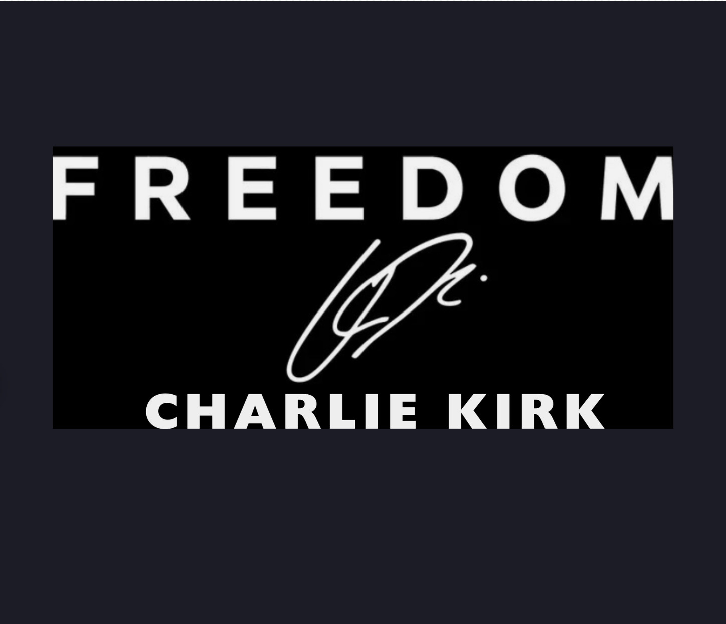 FREEDOM CHARLIE KIRK Vinyl Die Cut Car Decal Sticker – FREE SHIP!!