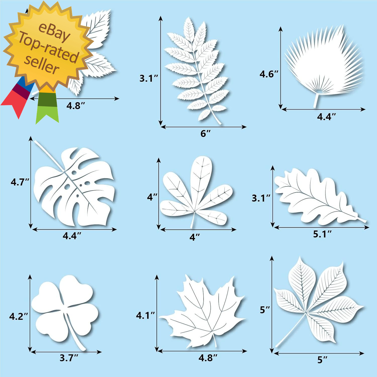 Window Decals for Bird Strikes,52 Pieces Large Leaf Shape anti Collision Window