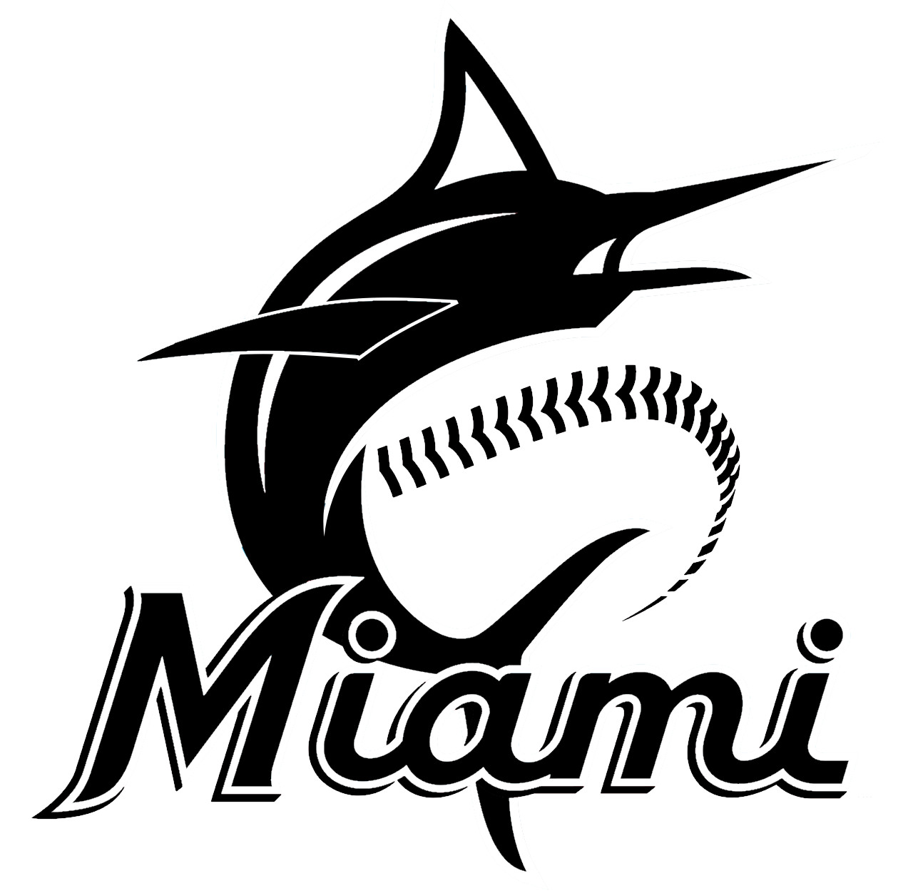 Vinyl Decal Car Truck Sticker Wall Baseball MLB – Miami Marlins Logo v2