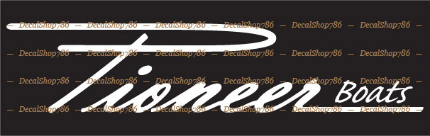 Pioneer Boats – Outdoor Sports – Vinyl Die-Cut Peel N' Stick Decals/Stickers
