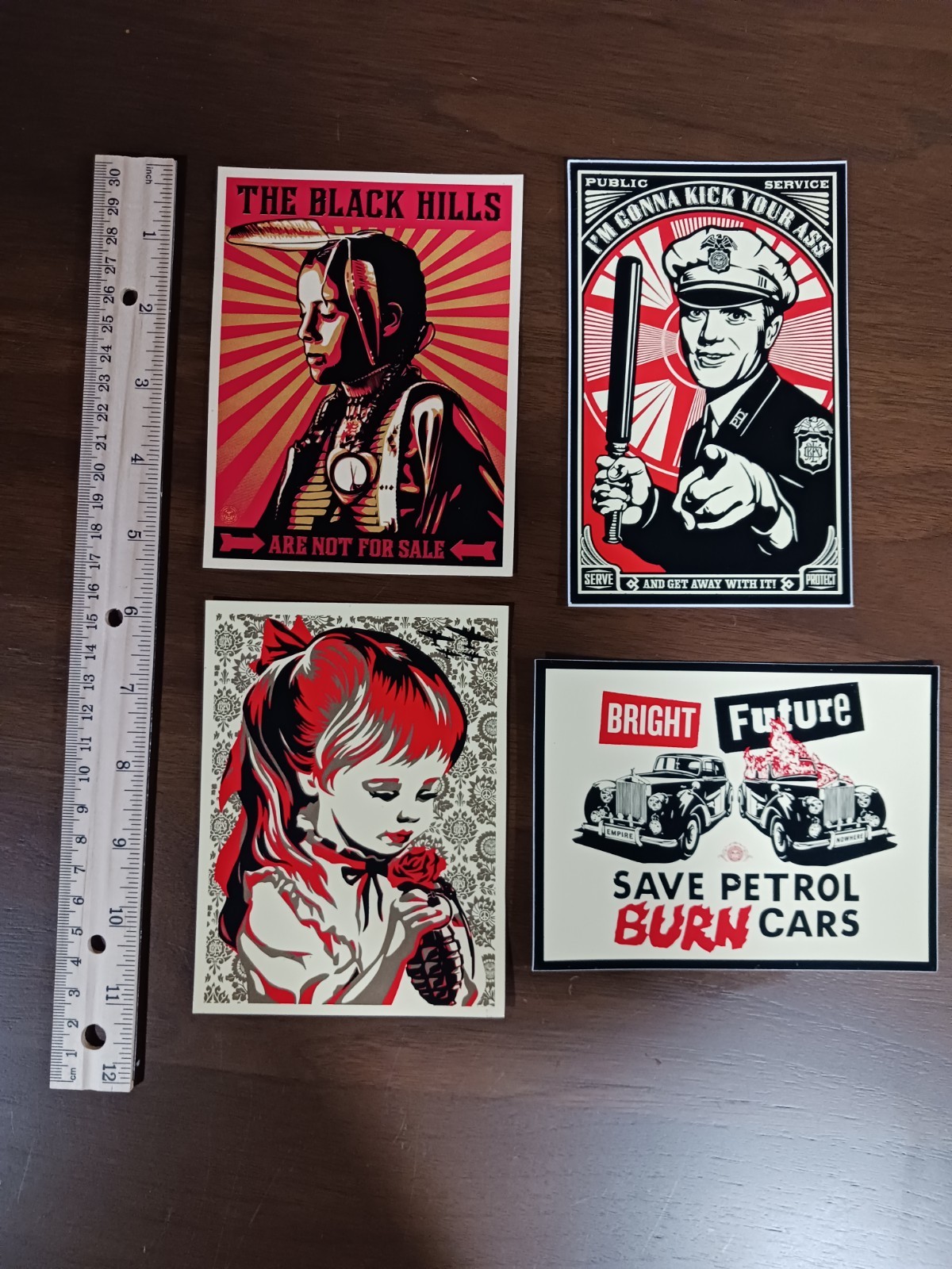 Shepard Fairey Vintage Obey Giant Sticker, 4 In The Collection