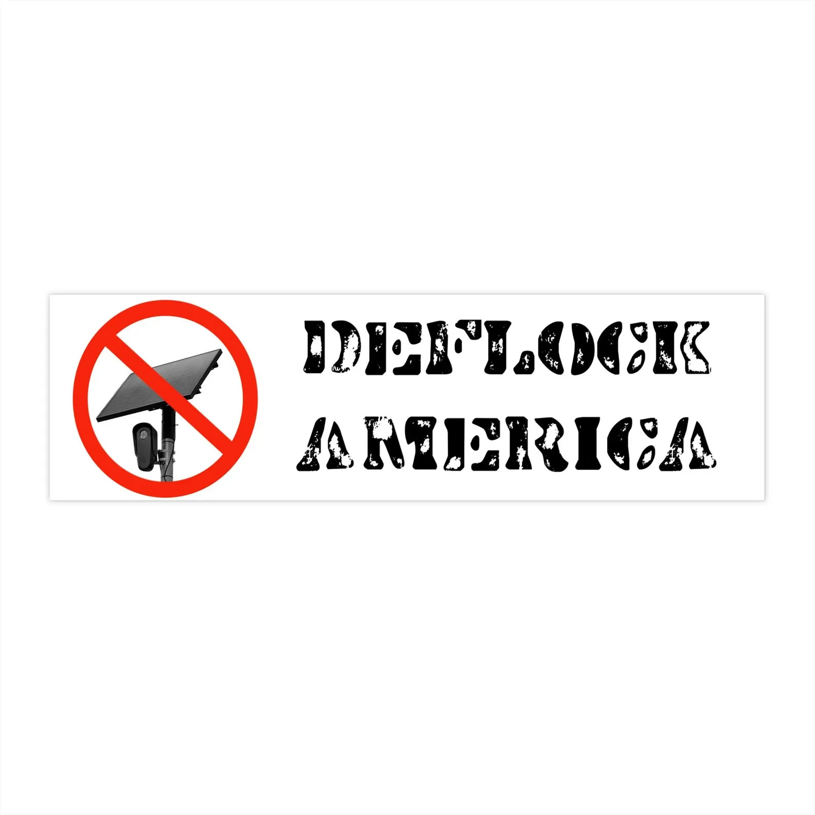 Deflock America Bumper Sticker / Magnet – Anti-Flock License Plate Camera Decal