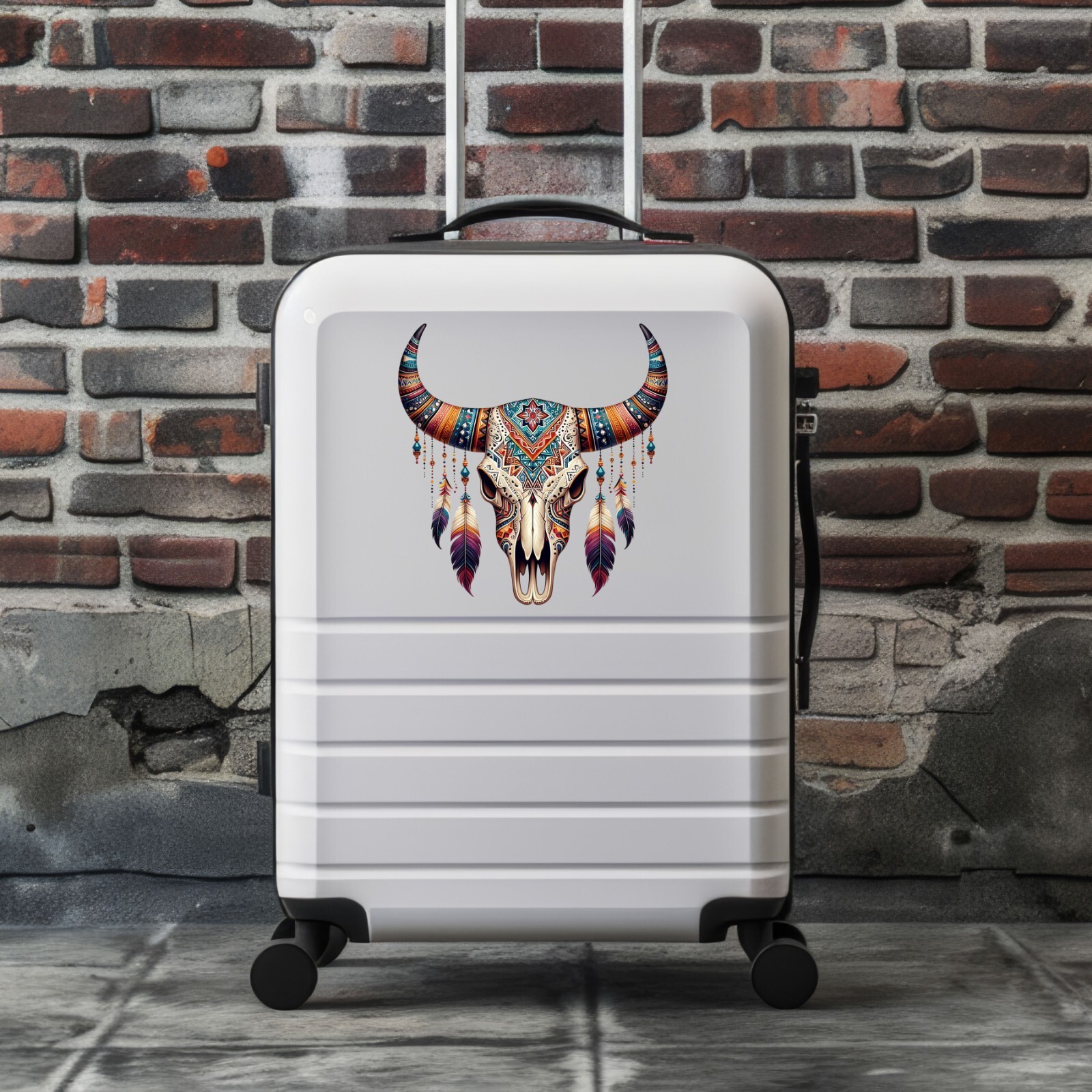 Tribal Cow Skull UV DTF Transparent Sticker / Decal