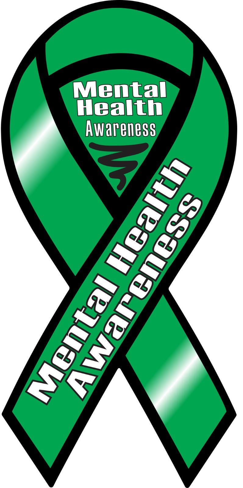 Mental Health Awareness Prevention Ribbon Vinyl Decal Sticker Choose Size
