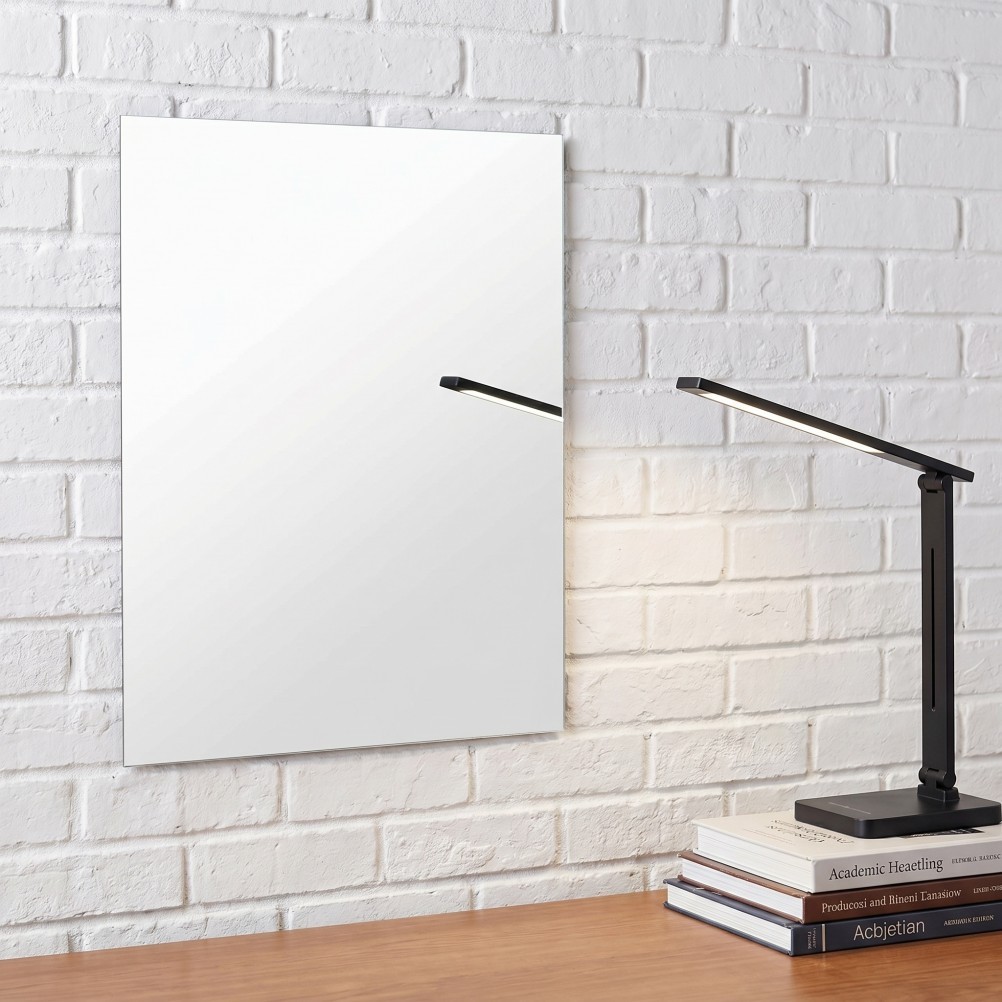 4Pcs Flexible Acrylic Mirror Sheets Silver Self Adhesive for Small Space Decor