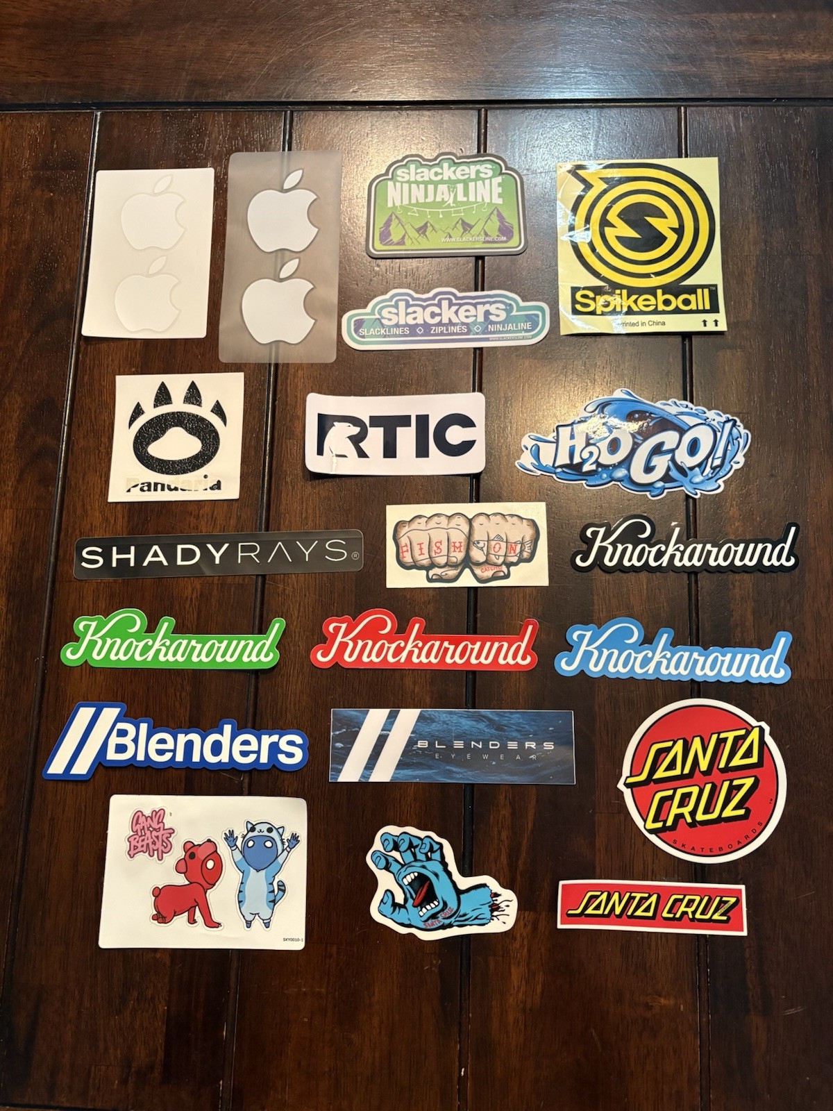 Set of 20 Brand Stickers (Apple, RTIC, Blenders, Knockaround, Santa Cruz, etc)
