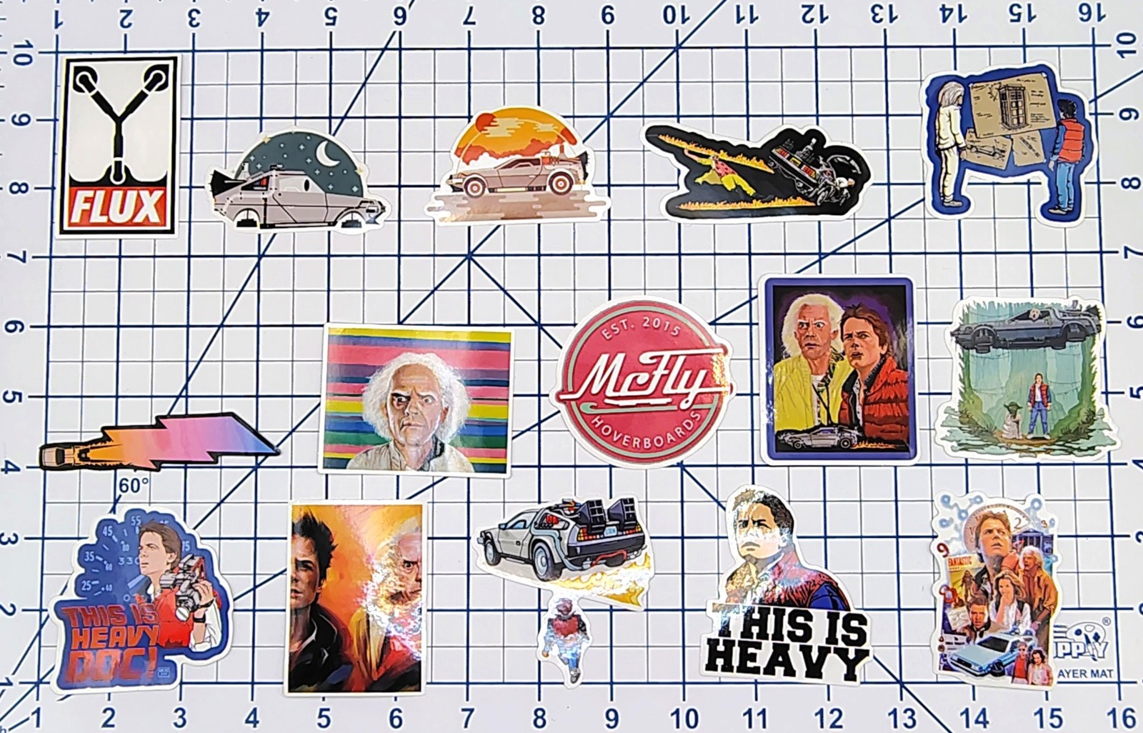 80s Sci-Fi Time Travel Movie Sticker Pack Retro Vinyl Decals Lot 57 Pcs