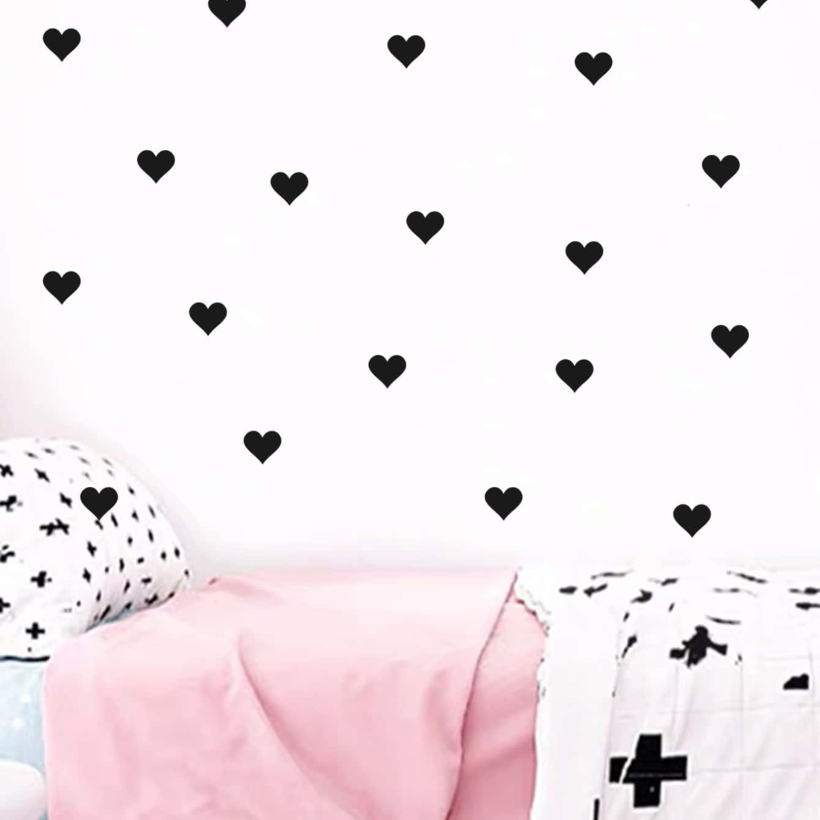 54pcs Heart Pattern Wall Sticker Stickers Wall Decal Vinly Decal for Home Decor