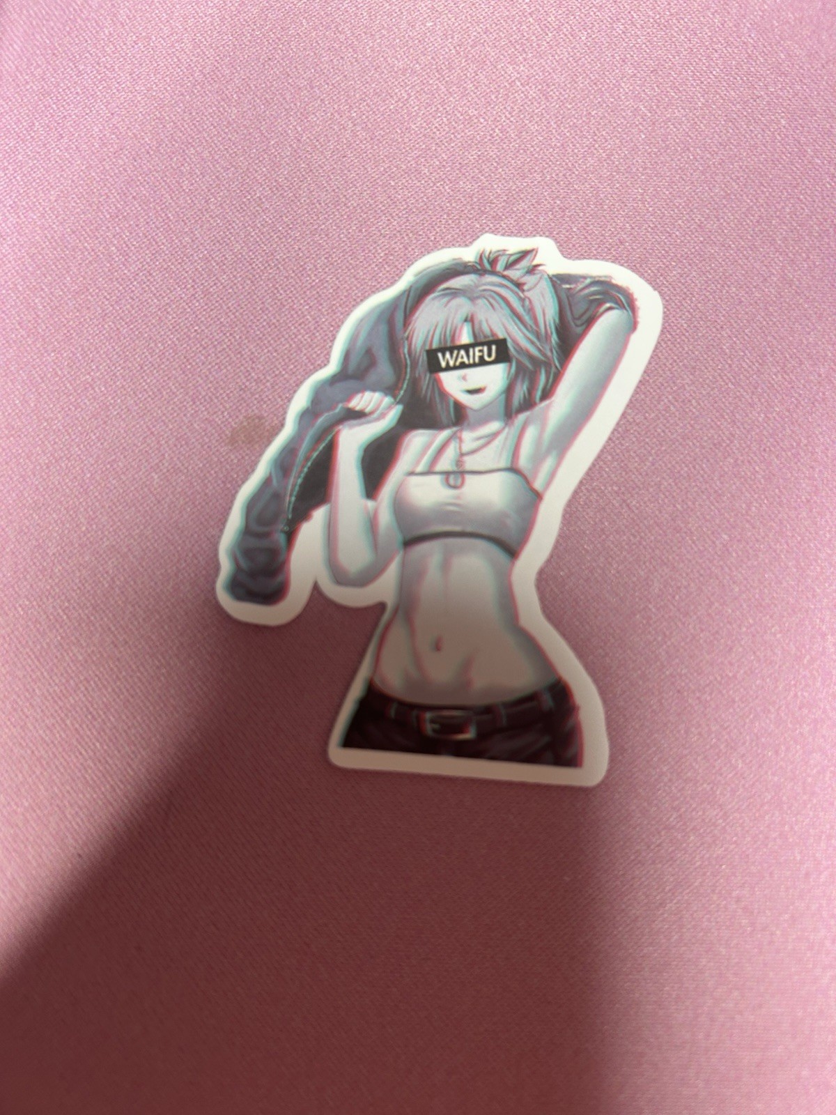 black and white waifu lewd stickers #14
