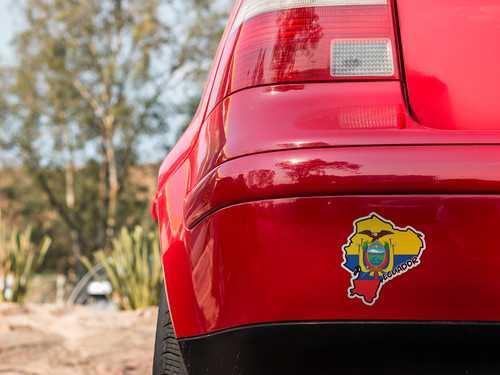Ecuador Map Flag Sticker Decal