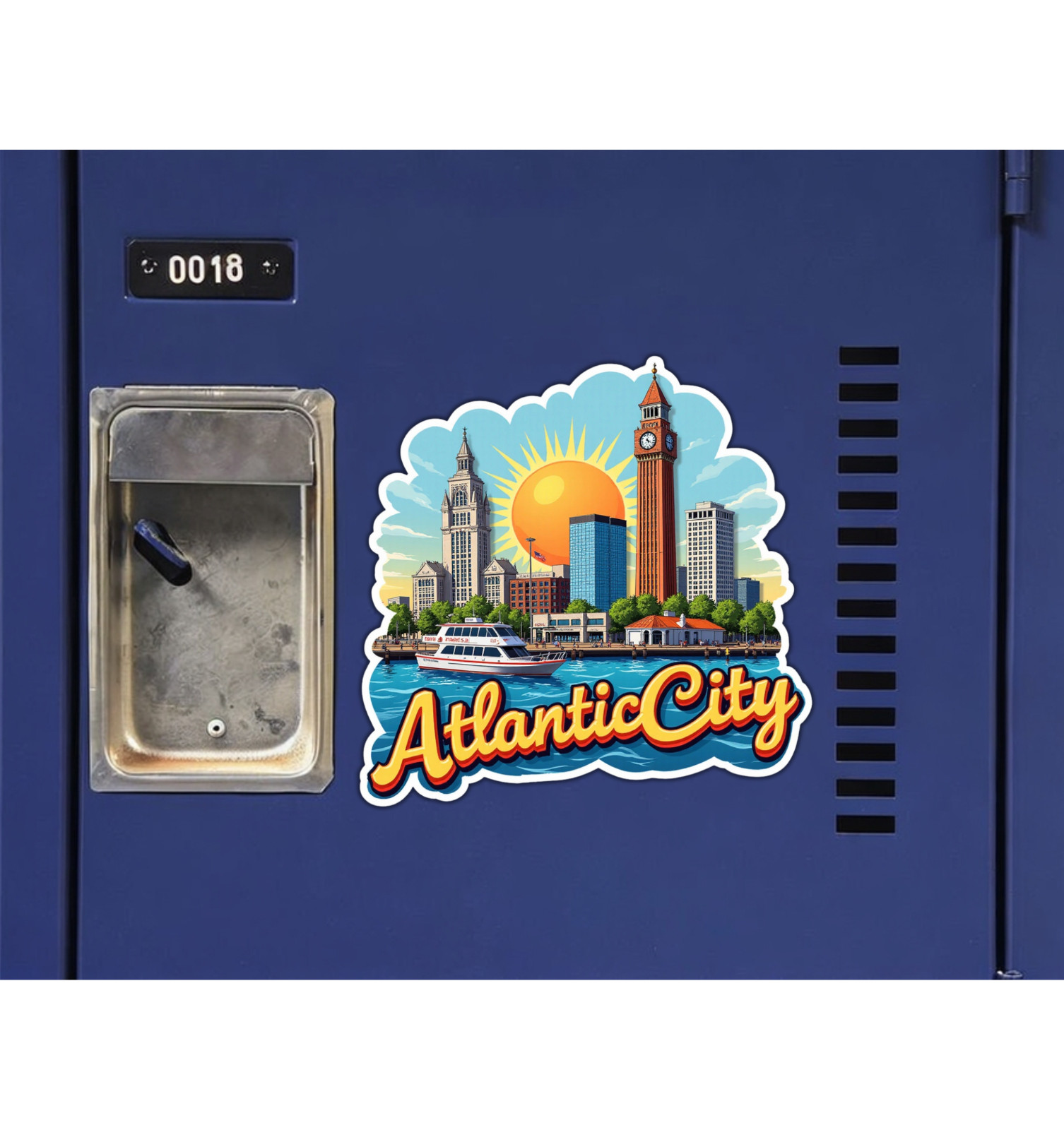 Atlantic City New Jersey Fridge Magnet or Laptop Sticker