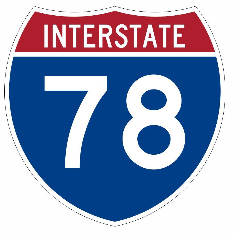 Interstate 78 Sticker Decal R926 Highway Sign