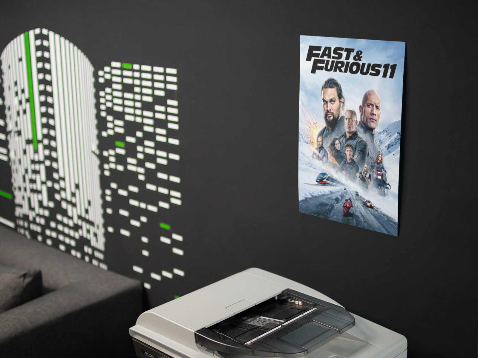 Fast & Furious 11 Movie Wall Vinyl Decal Poster Print (Removable Adhesive)