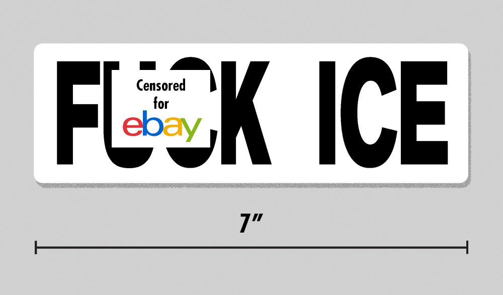 Anti-ICE Sticker "F**k Ice" Block Letters 7" Vinyl Decal