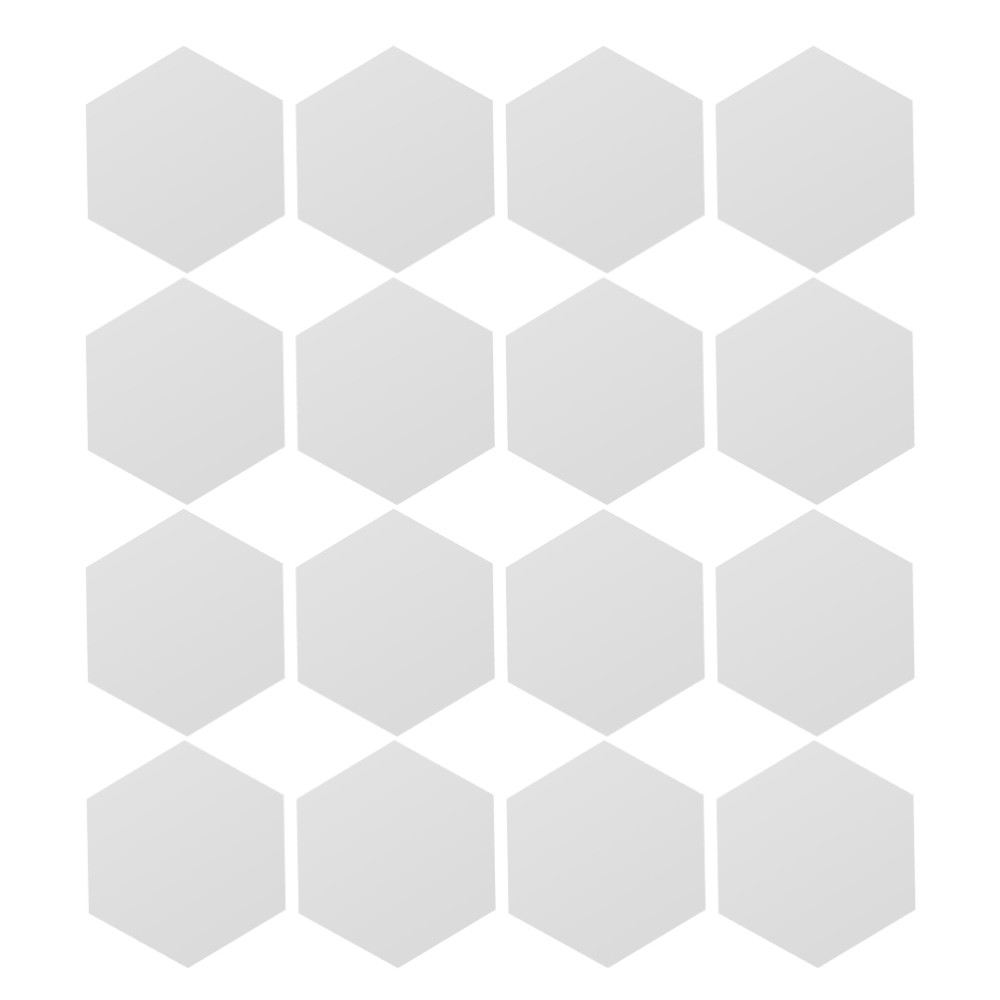 48 Pcs Decorative Wall Mirror Decal Modern Geometric Sticker Hexagon Tiles