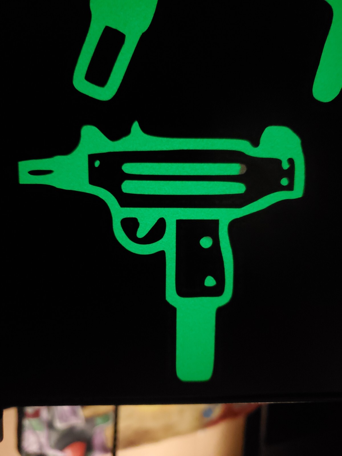 Glow In The Dark Vinyl Decals Guns Pew Pew Mixed Lit Studios Decor Full Sheets