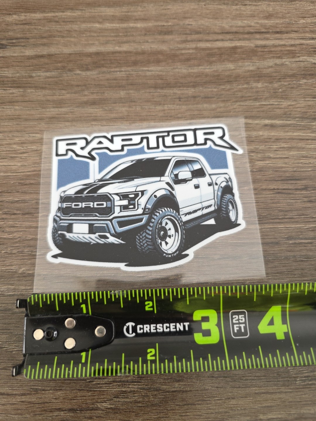 Ford Raptor High Quality Water Proof Raised UV DTF Decal 4in