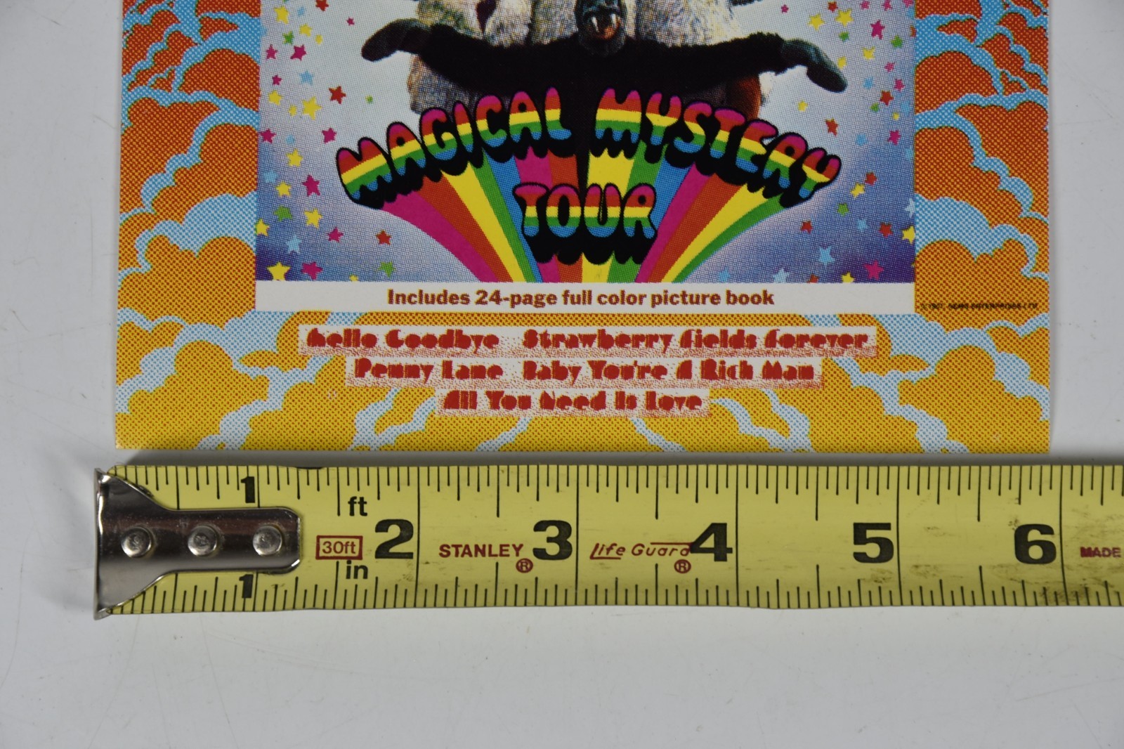 Vintage The Beatles Magical Mystery Cover Art 6" Art Print 45 Record Paper ONLY