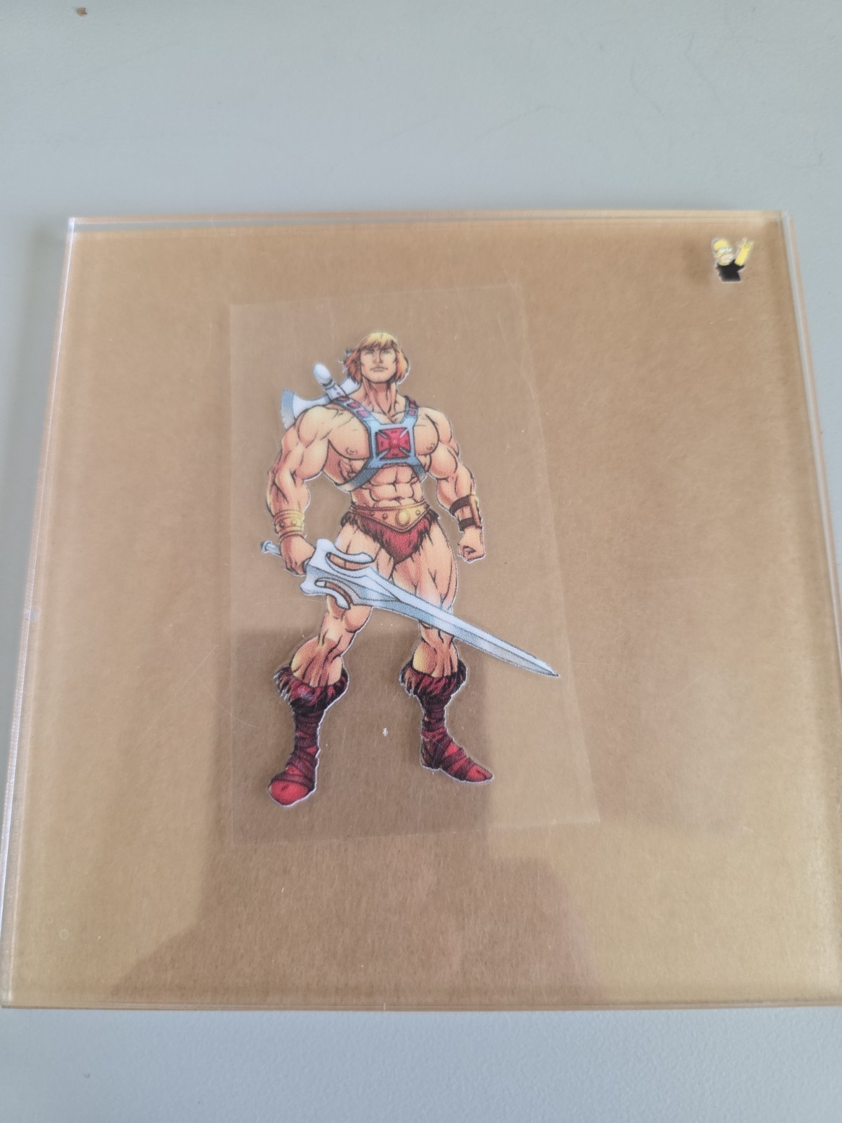 He Man 2 Retro Cartoon Vintage UV DTF Raised Decal Sticker Waterproof 3in