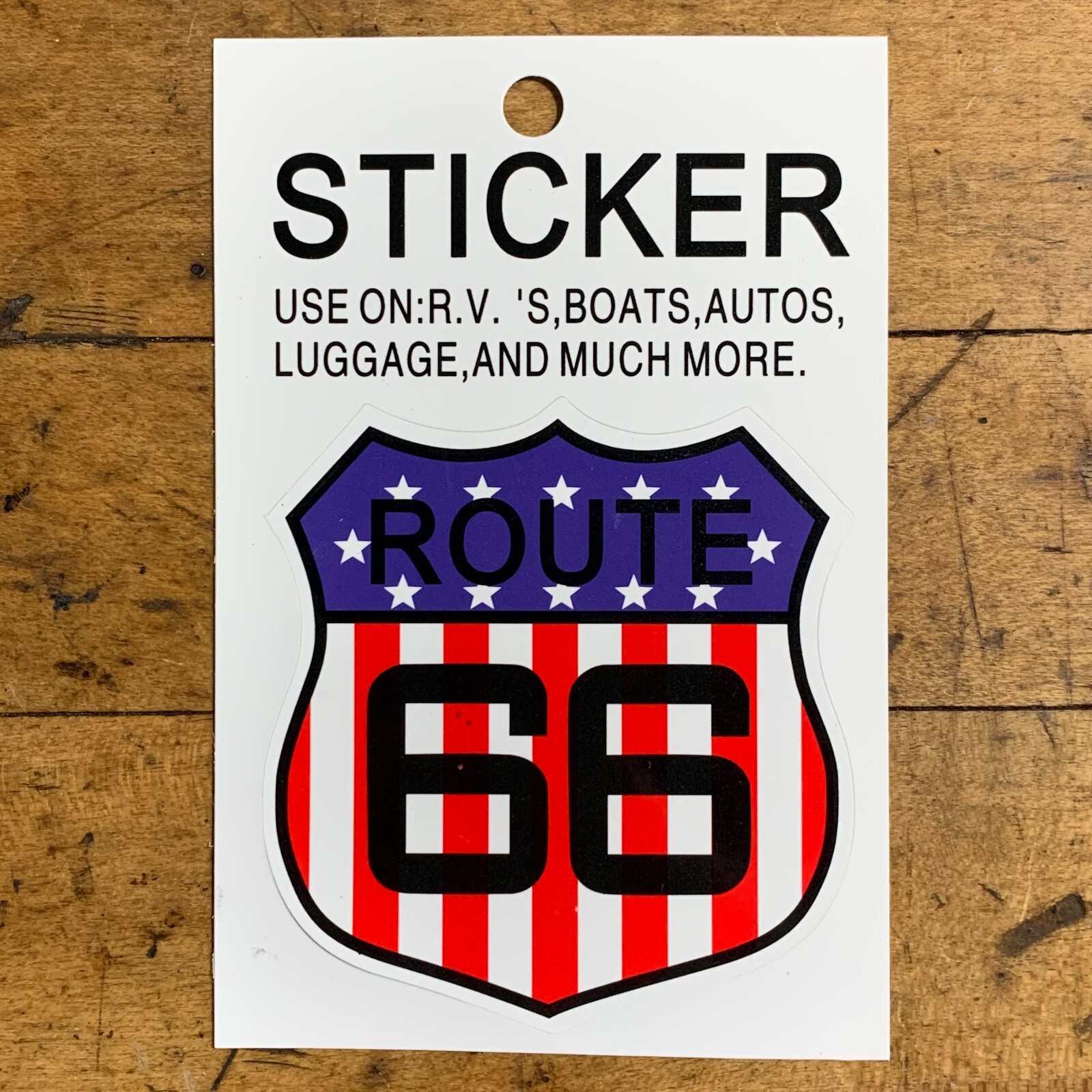 Route 66 USA Sticker – Vinyl Stars & Stipes Decal, UV Protection, Car Truck RV