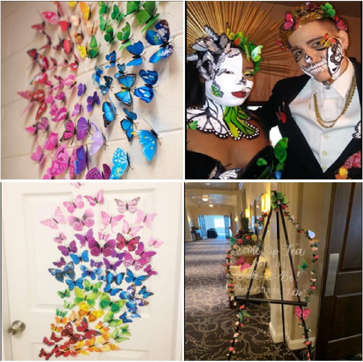 84 Pcs Butterfly Wall Stickers 3D Aesthetic DIY Art Decor for Party Decoration