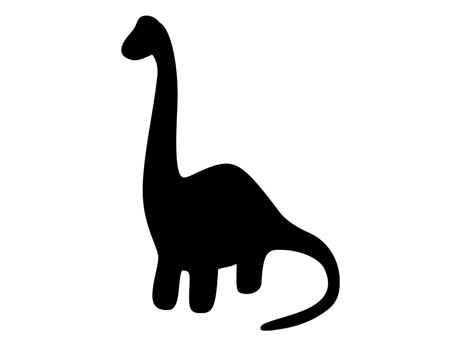 Dinosaur Cute Brontosaurus Diplodocus Silhouette Vinyl Decal Sticker