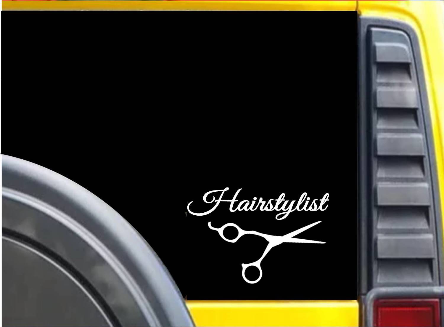 Hairstylist Scissors K634 8 inch wide Sticker stylist decal