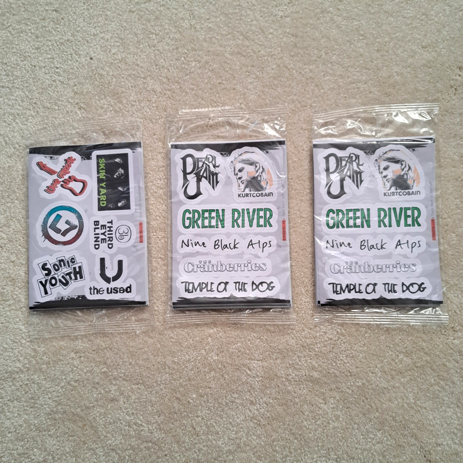 Bulbacraft 3 packs Grunge Stickers, 90'S Grunge Music, Rock Stickers, Rock Band