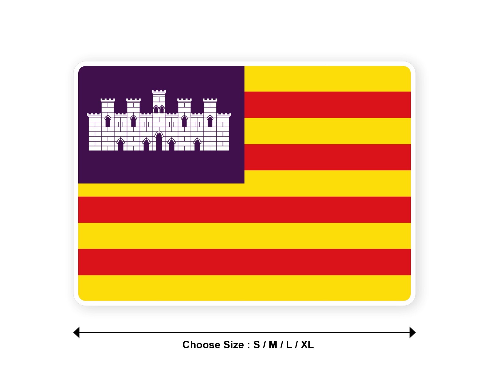 Sticker flag SPAIN BALEARIC ISLANDS spanish autonomous community decal