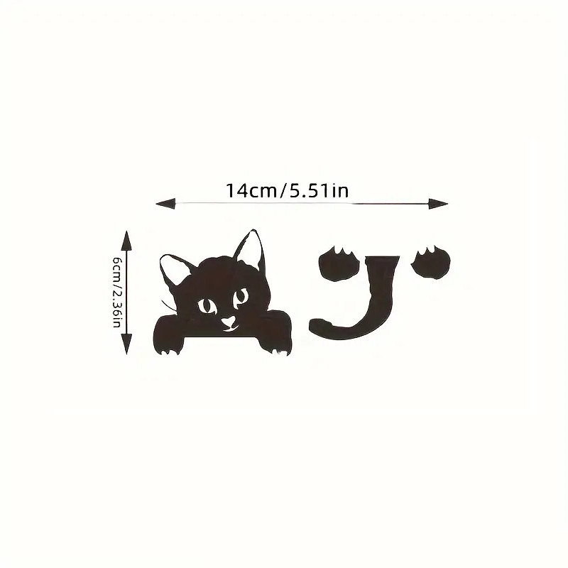 CAT LIGHT SWITCH STICKER Black Kitty Kitten graphic art wall outlet cover decal