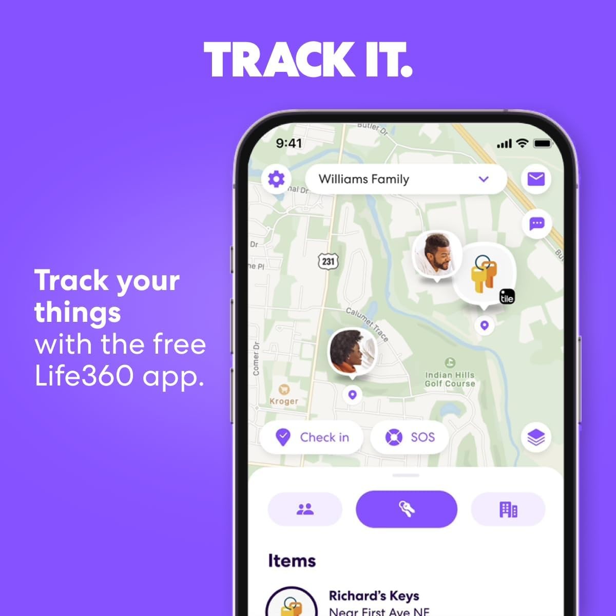 Life360 Tile – Bluetooth Tracker, Keys Finder and Item Locator for Keys, Bags an