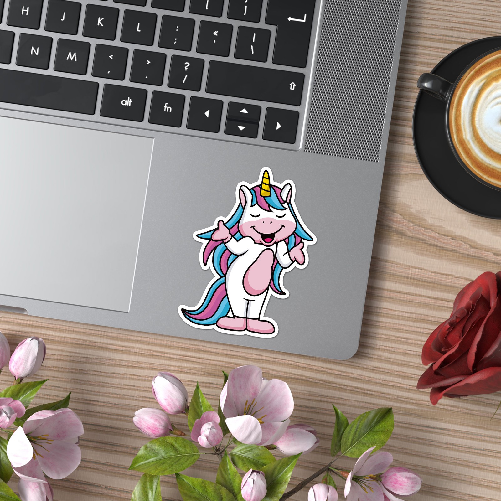Cartoon Unicorn – Vinyl Decal Sticker – Car Window Laptop – ebn7842