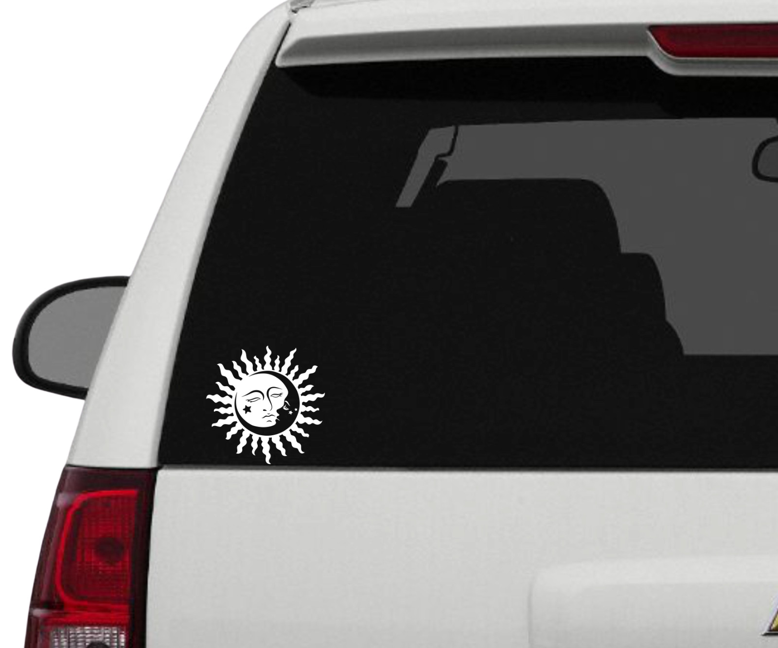 Sun Moon Star Decal Sticker Car SUV Truck Laptop Tablet Bumper Motorhome Trailer