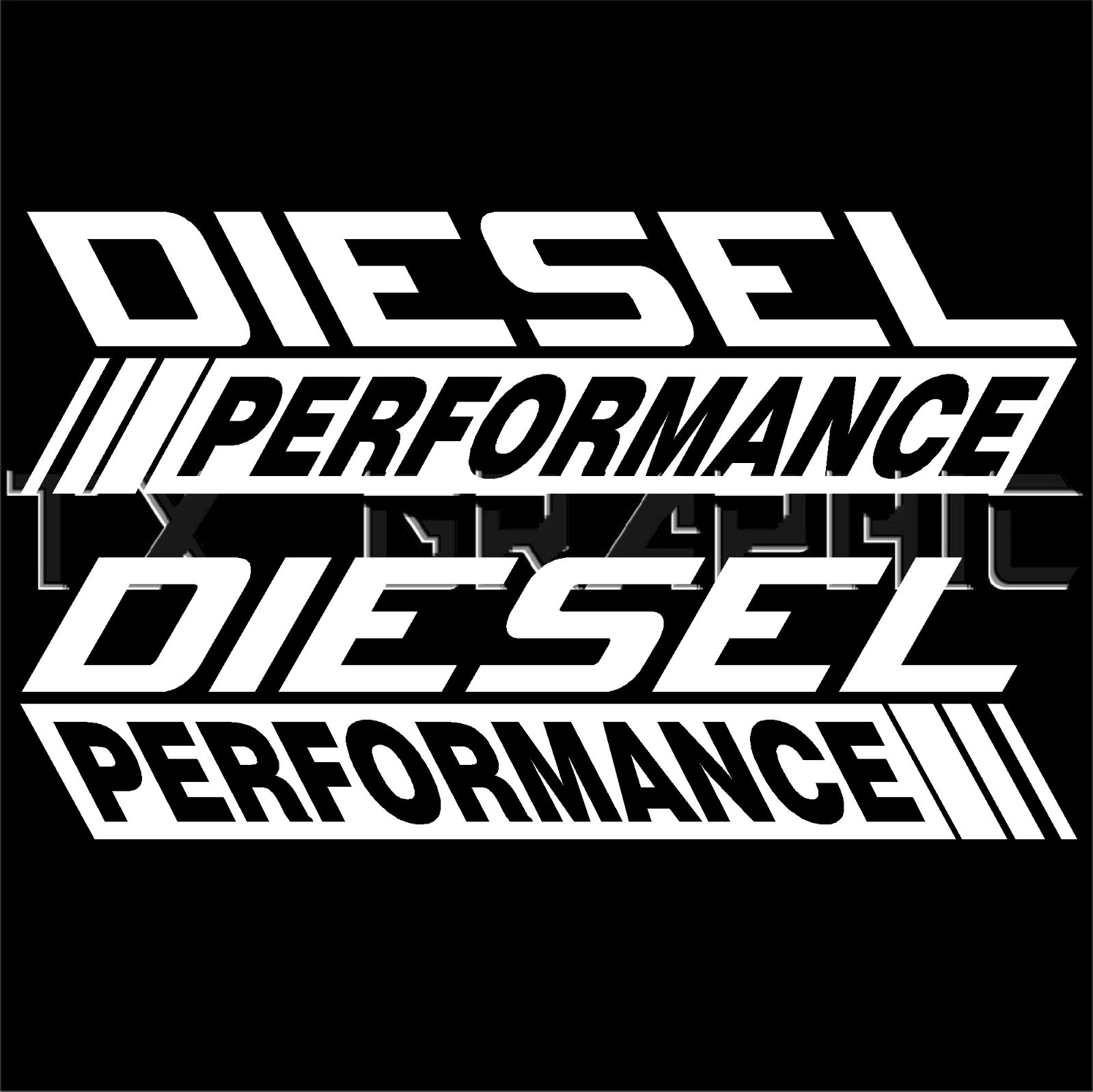 DIESEL PERFORMANCE VINYL DECAL TRUCK 4X4 DIESEL ENGINE, 1 SET OF 2