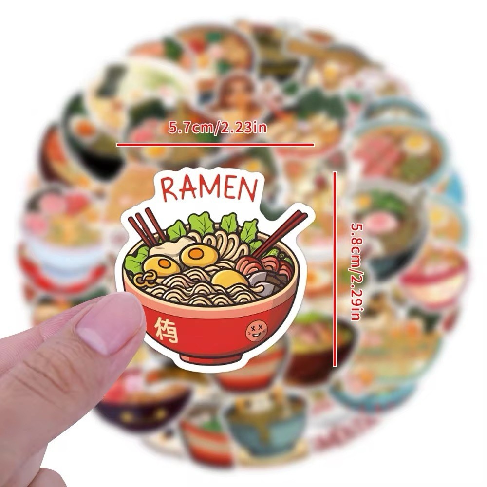 20 Random Cartoon Ramen Noodle Stickers Food Decals Laptop Hydro Free Shipping!