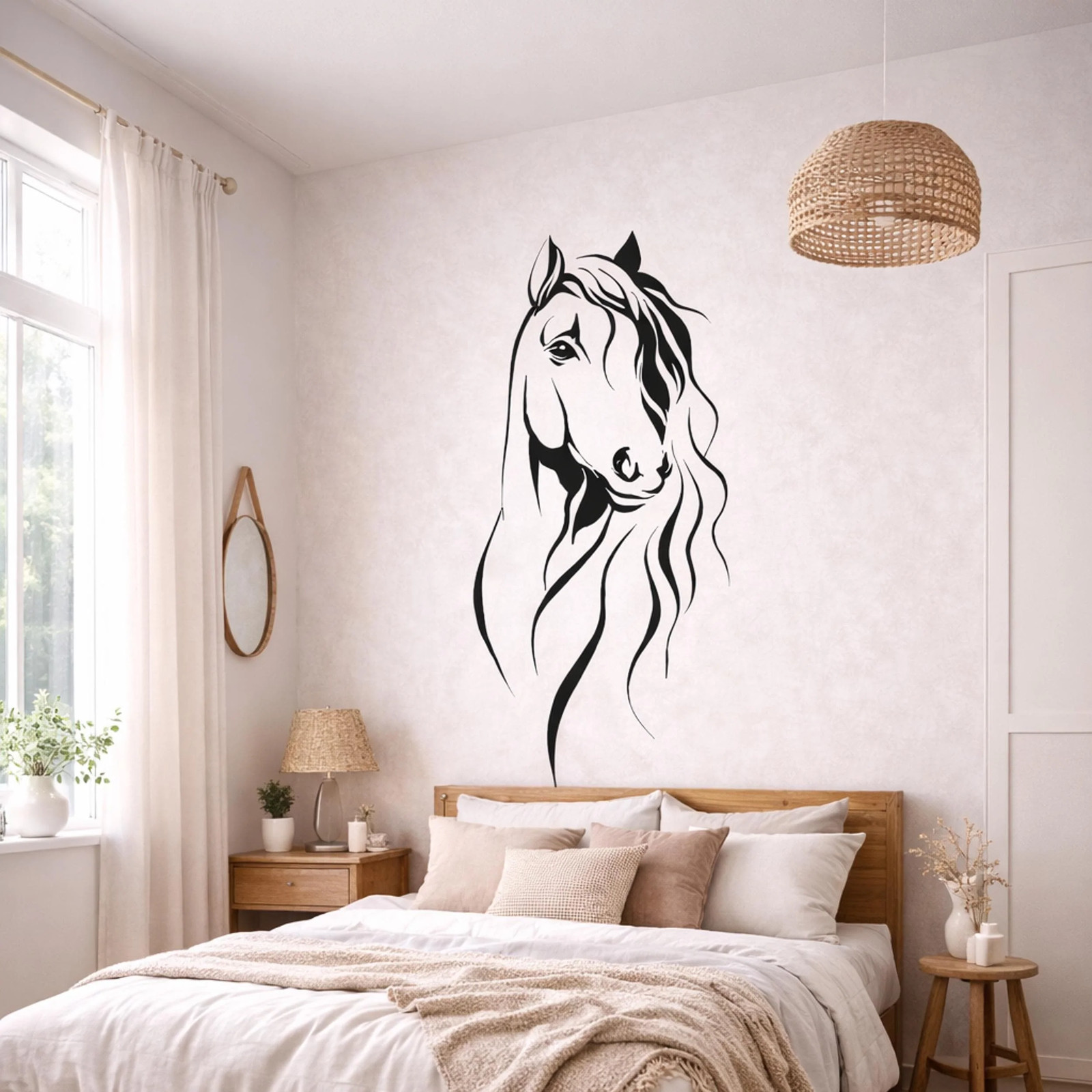 Minimalist Horse Decal | Equestrian Line Art