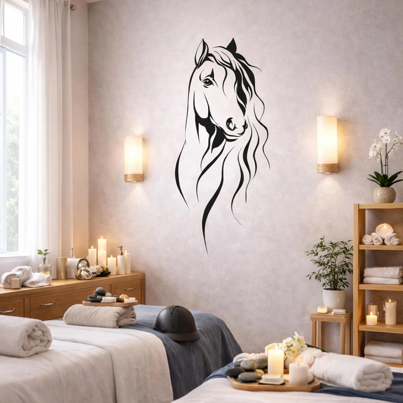 Minimalist Horse Decal | Equestrian Line Art