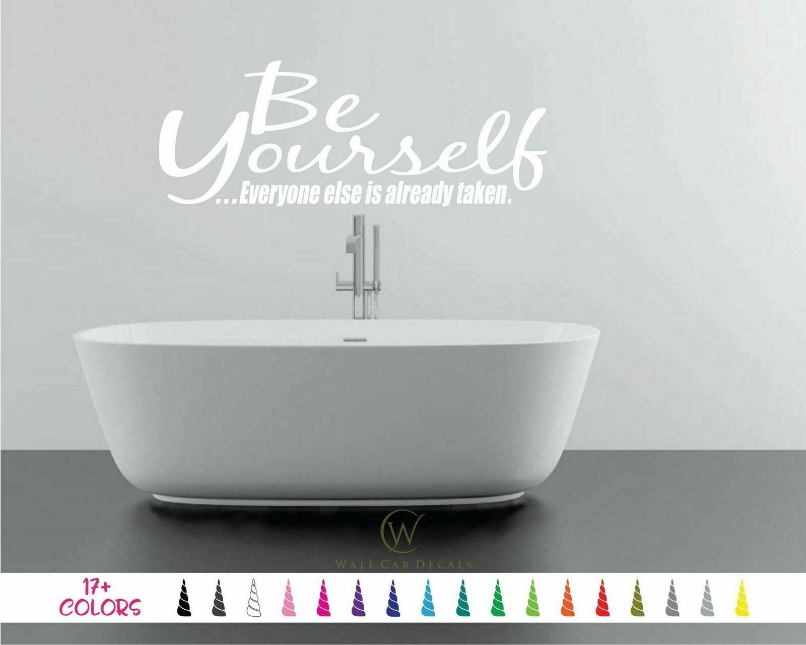 Be Yourself Vinyl Decal Inspirational Bedroom Wall Quote Home Decor Art Large