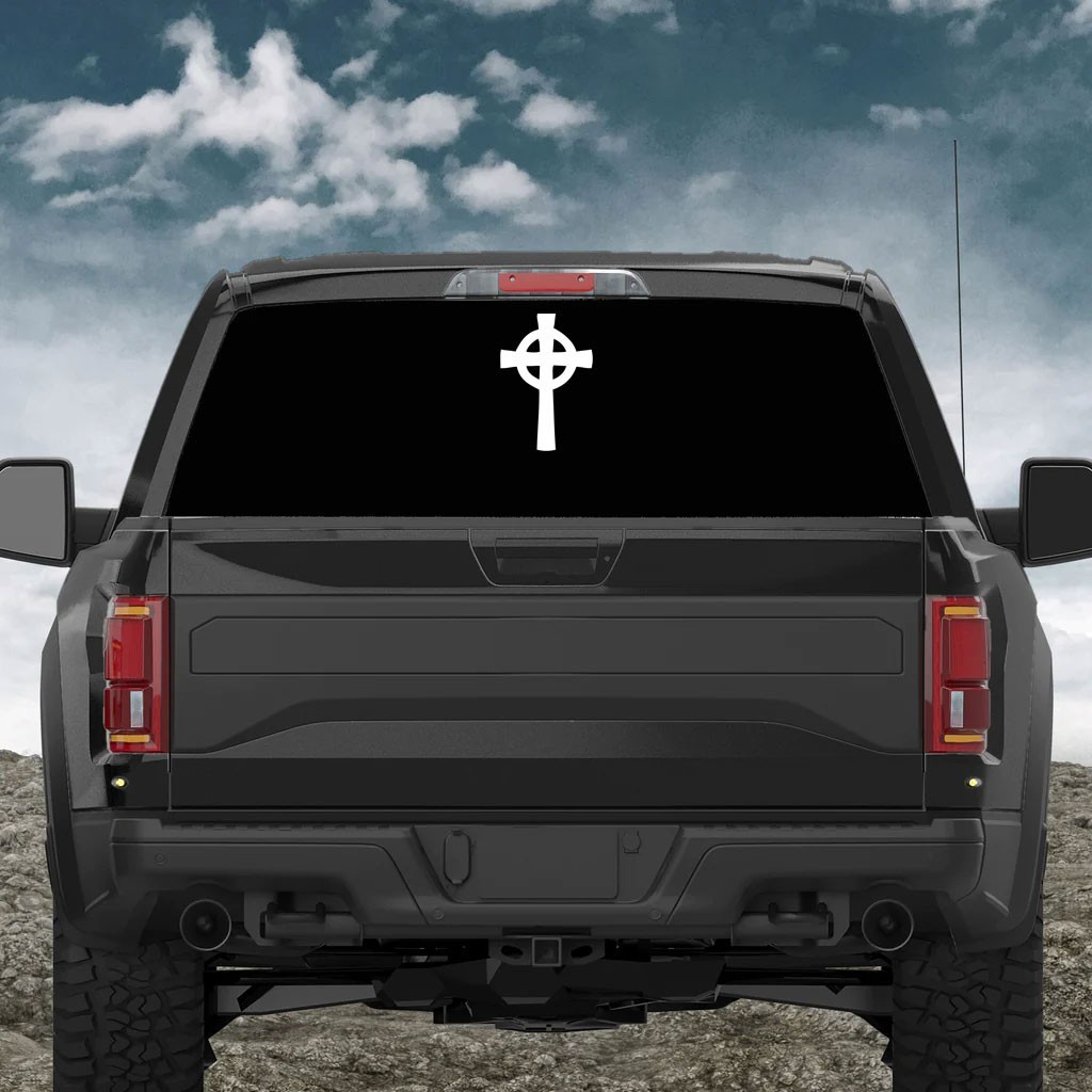 CELTIC CROSS Solid Vinyl Decal Sticker – FREE USA SHIPPING