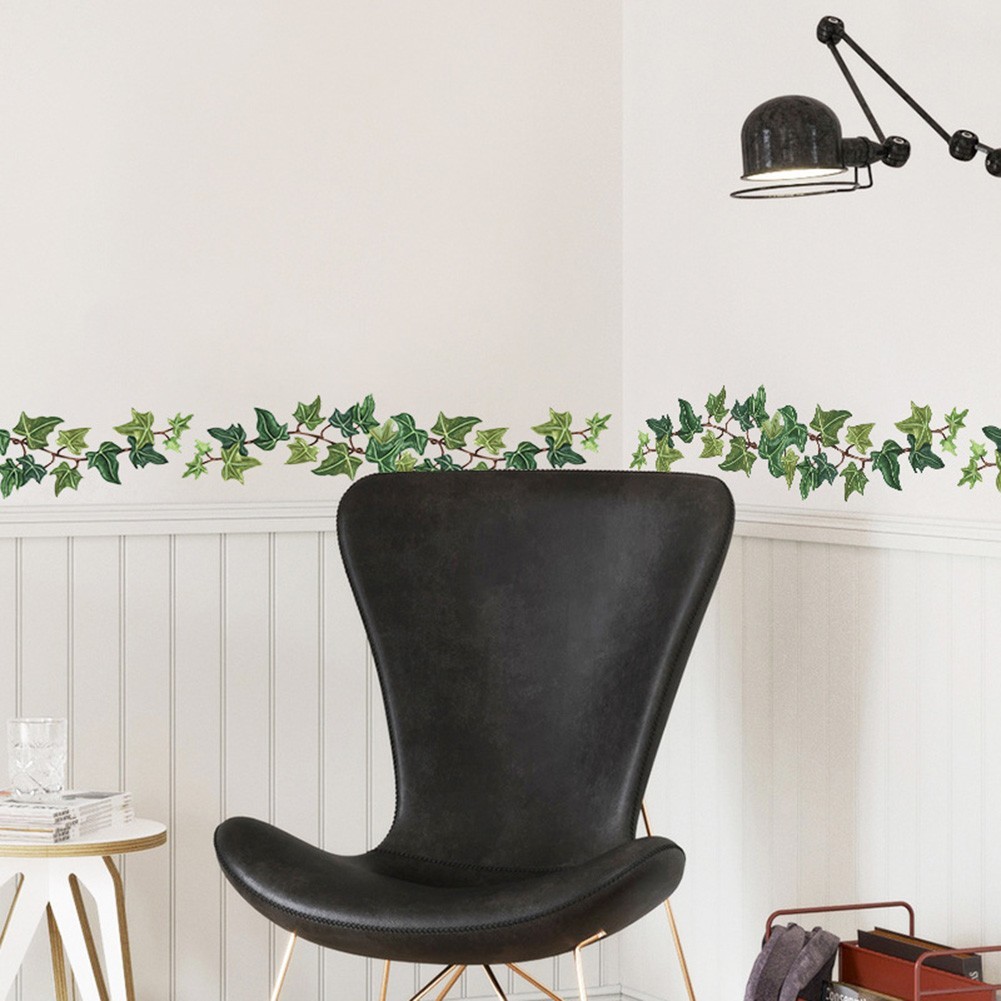 Green Vine Leaves Stickers Living Room DIY Wall Stickers Decal Mural Decoration