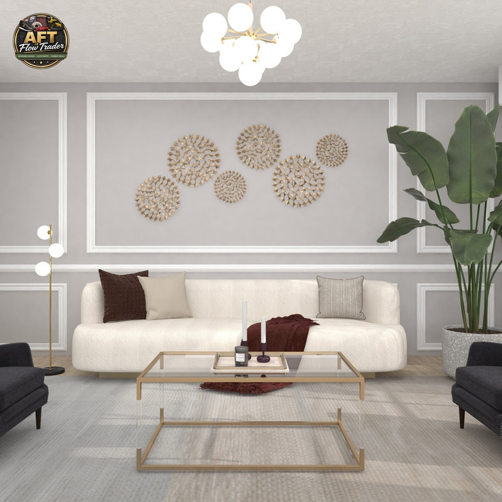 3 Piece Metal Starburst Wall Decor Set – Mid-Century Modern