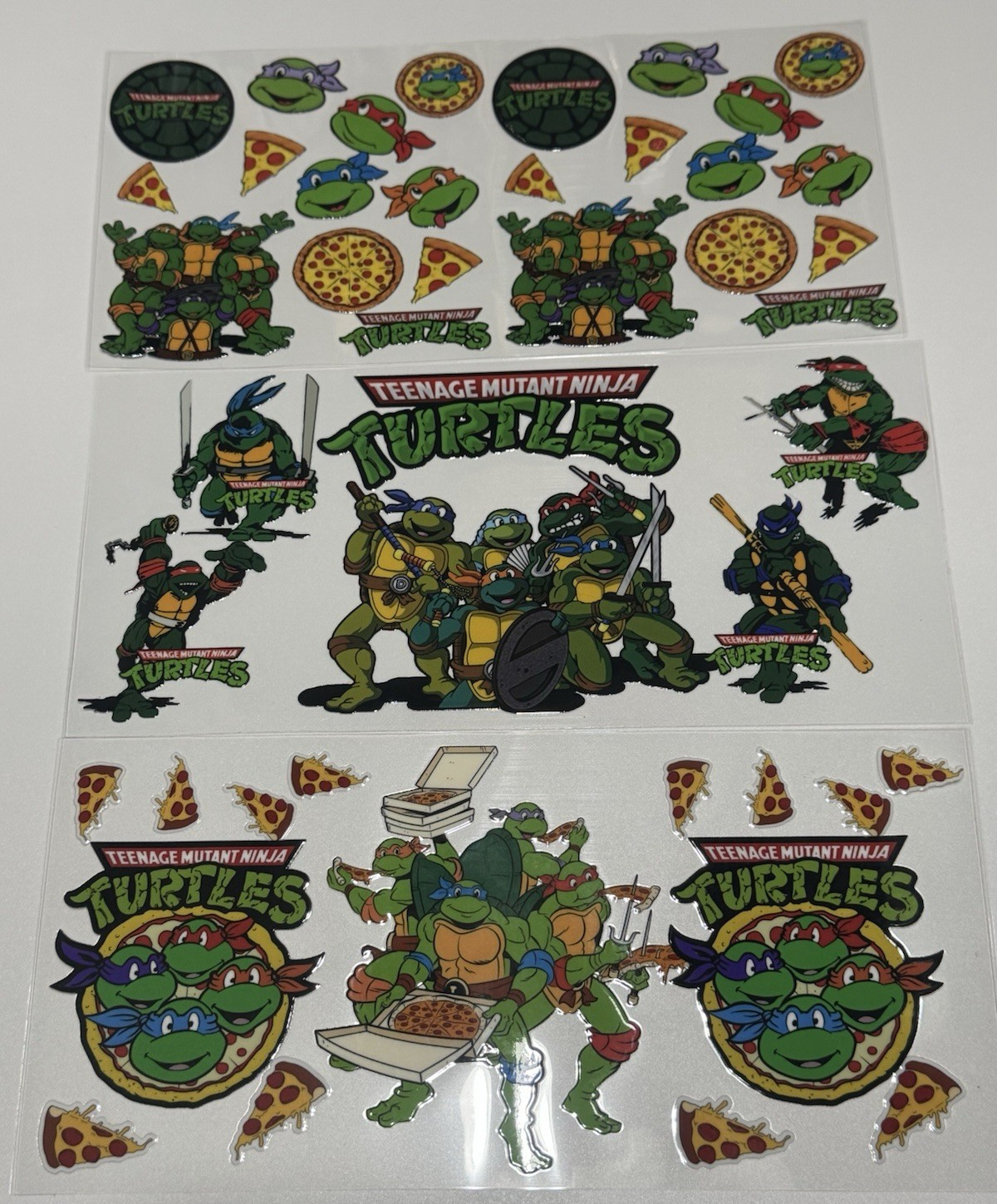 4 Cup Wraps Teenage Mutant Ninja Turtles UV DTF Assorted Set for 16 oz Cups TMNT