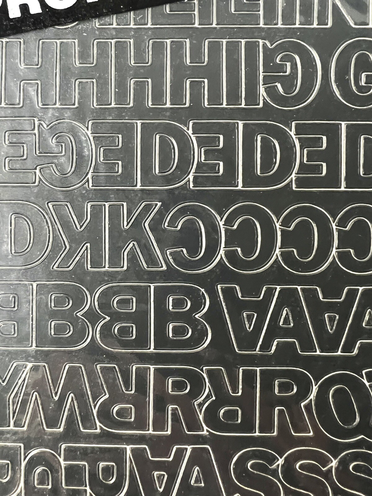 GOTHIC BLACK Adhesive Vinyl Letters & Numbers 1/2" INDOORS OUTDOORS SEALED