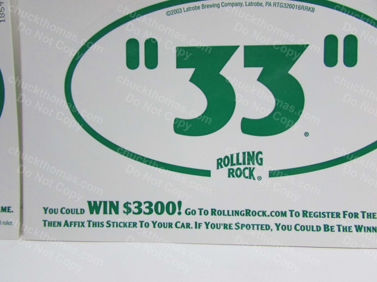 Latrobe Brewing Rolling Rock New 33 Oval Sticker & 5 UNUSED Bottle Labels