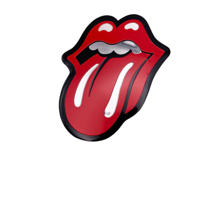 ROLLING STONES – TONGUE – METALLIC STICKER – 3.5 x 4 – BRAND NEW 8618