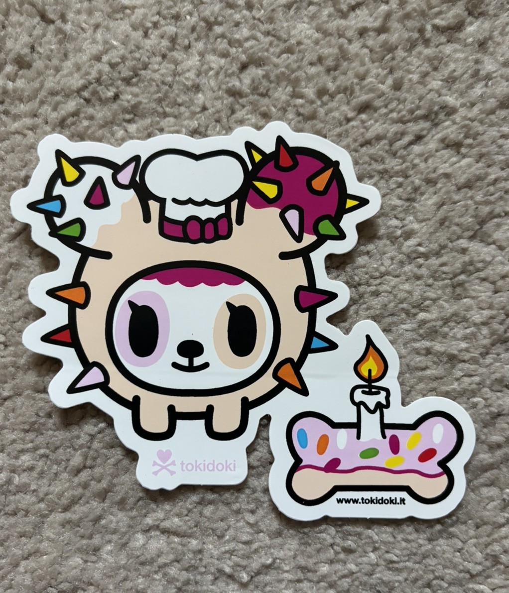 Tokidoki Cactus Pups Pupcake Friends Cute Kawaii Sticker Chef Bake Birthday Cake