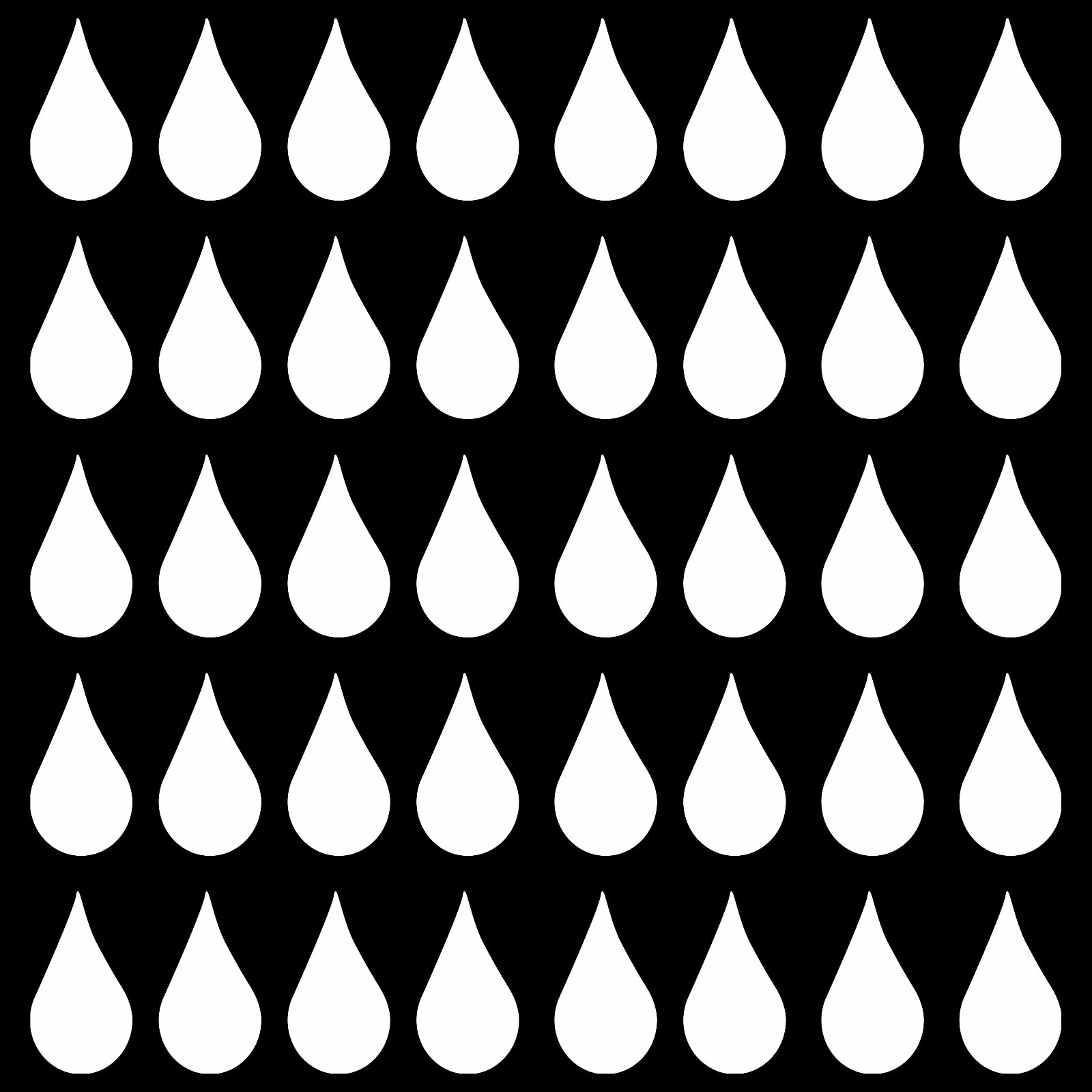 set of 40 Raindrops Vinyl Stickers – Water Droplets Drops Agua – Die Cut Decals