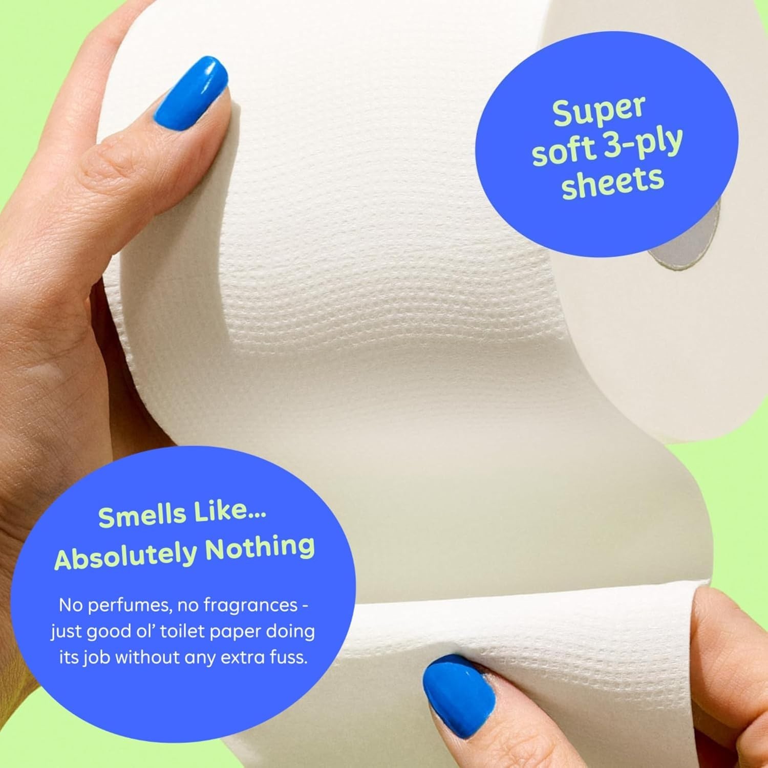 100% Bamboo Toilet Paper, 24 Rolls, 3 Ply, 330 Sheets, Long, Strong & Soft Toile